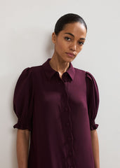 Petite Candice Dress - Burgundy
