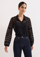 Kennedy Burnout Top - Black