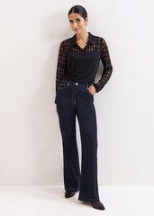 Kennedy Burnout Top - Black