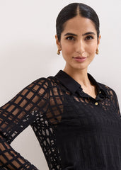 Kennedy Burnout Top - Black