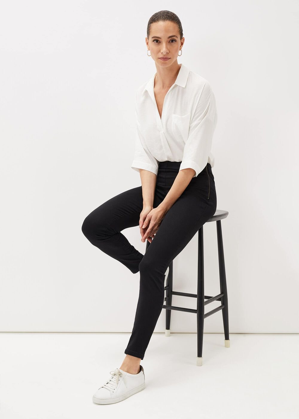 Amina Skinny Fit Jeggings - Black