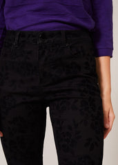 Rose Flock Jean - Black