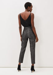 Geri Glitter Trousers - Black/Silver