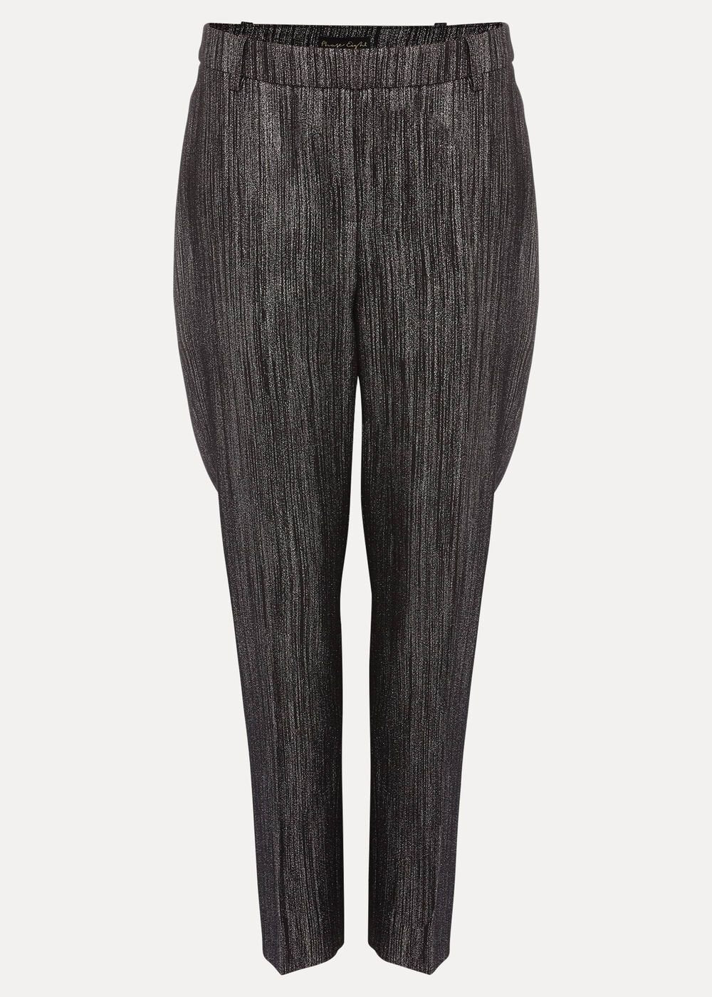 Geri Glitter Trousers - Black/Silver