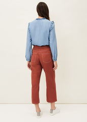 Nora Denim Culotte - Terracotta