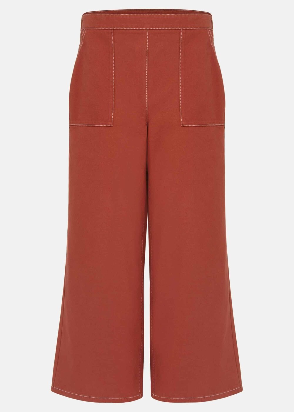 Nora Denim Culotte - Terracotta