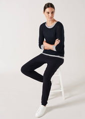 Soft Jersey Tapered Joggers - Navy