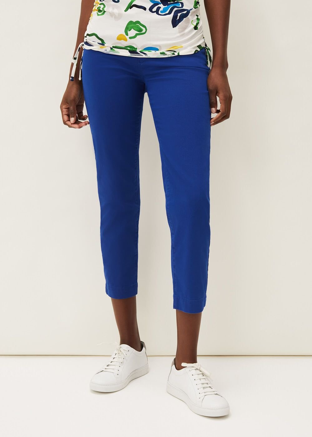 Ramona Cropped Straight Leg Jean - Cobalt