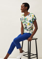 Ramona Cropped Straight Leg Jean - Cobalt