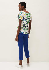 Ramona Cropped Straight Leg Jean - Cobalt