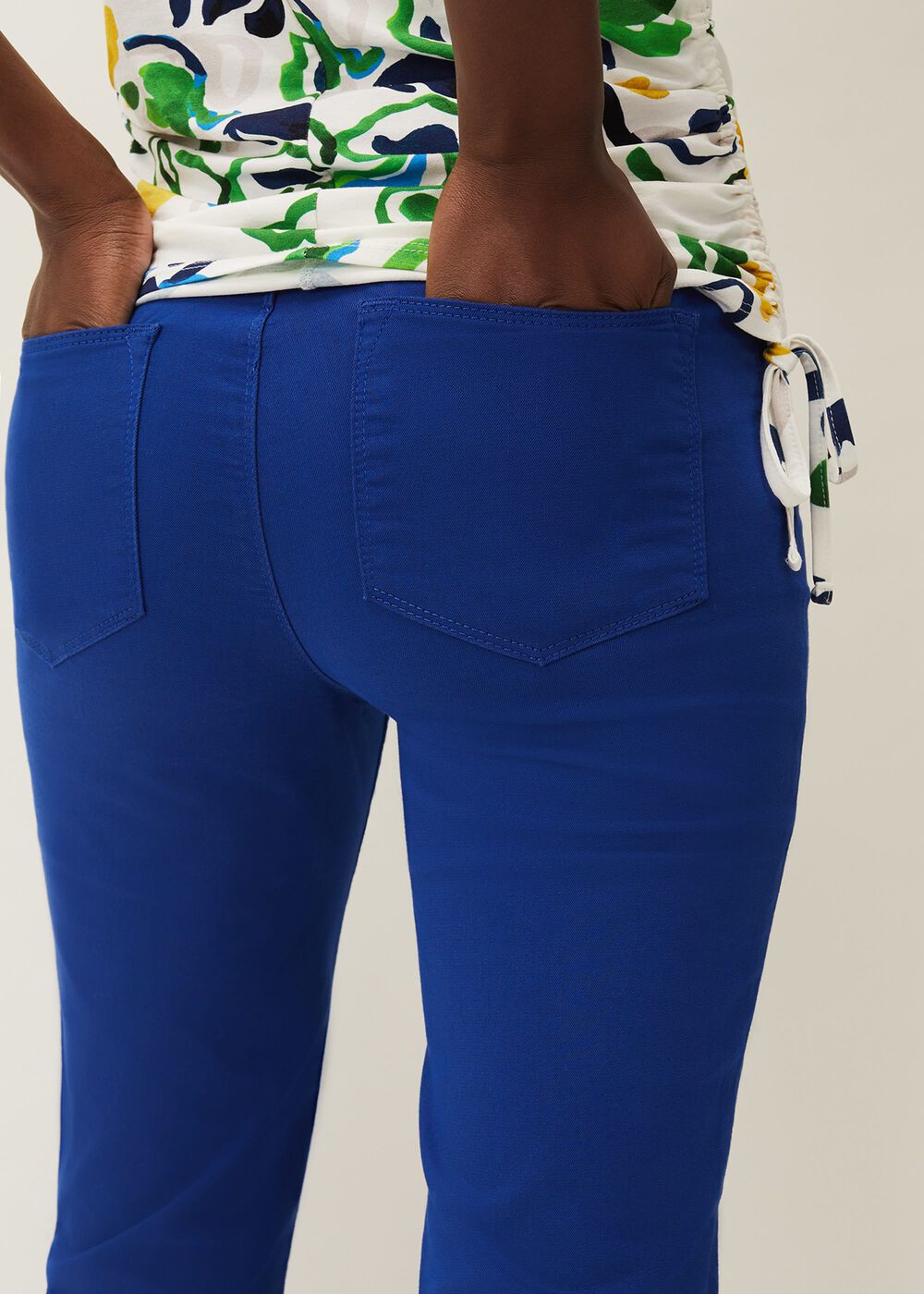 Ramona Cropped Straight Leg Jean - Cobalt