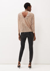 Amina Faux Leather Jegging - Black