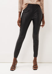 Amina Faux Leather Jegging - Black