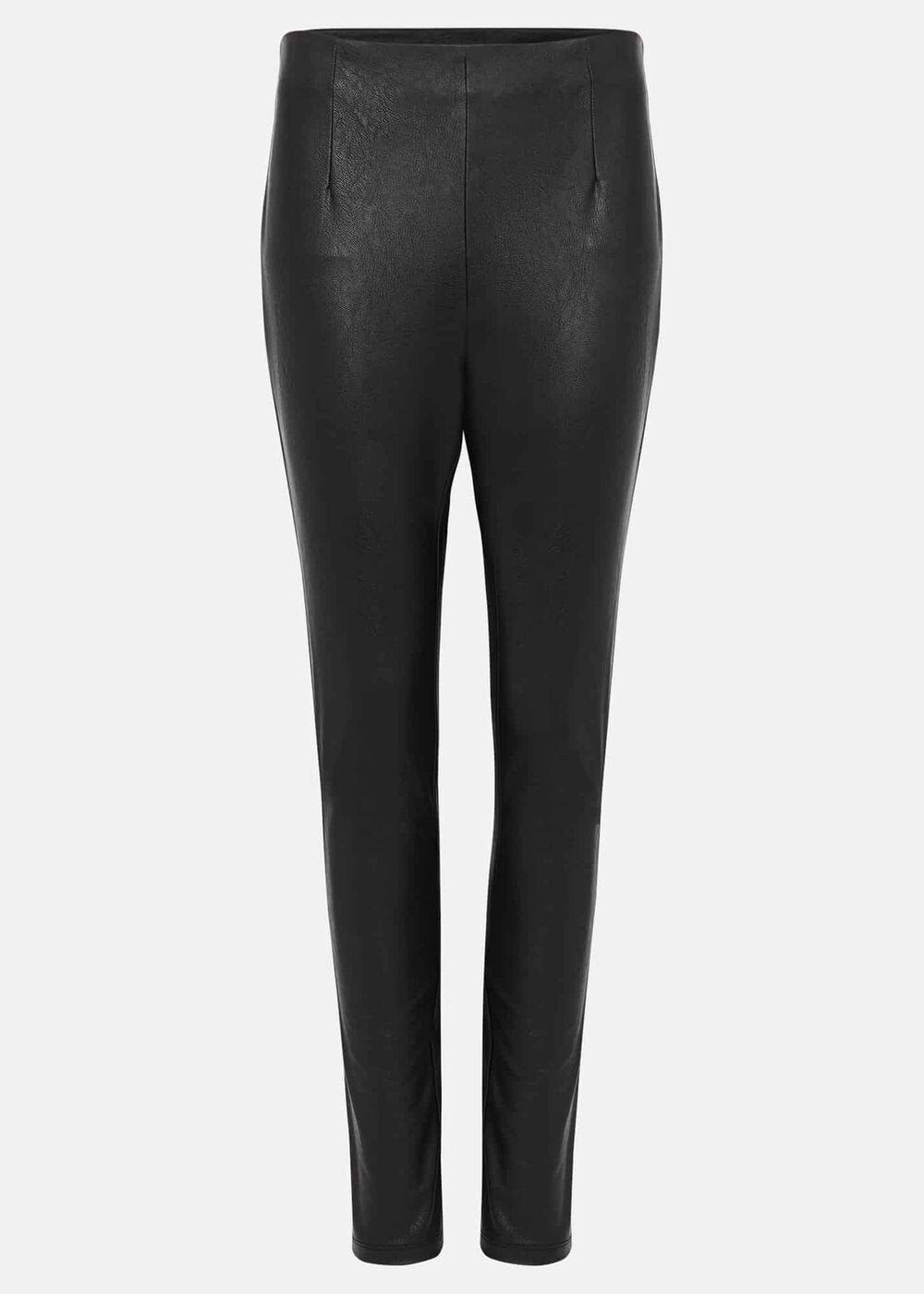 Amina Faux Leather Jegging - Black