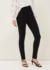 Sabrina Zip Hem Ponte Trousers - Black