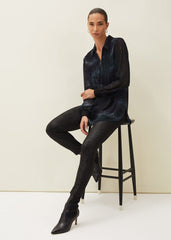 Erica Snake Skin Leggings - Black