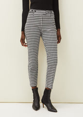 Gigi Dogtooth Trouser - Black/Ivory
