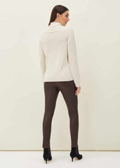 Kristina Faux Leather Skinny Jean - Mulberry