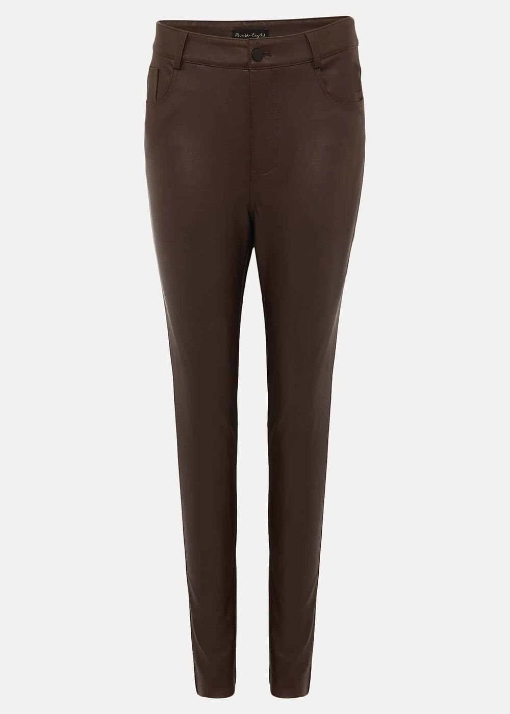 Kristina Faux Leather Skinny Jean - Mulberry