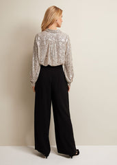 Florentine Wide Leg Trousers - Black