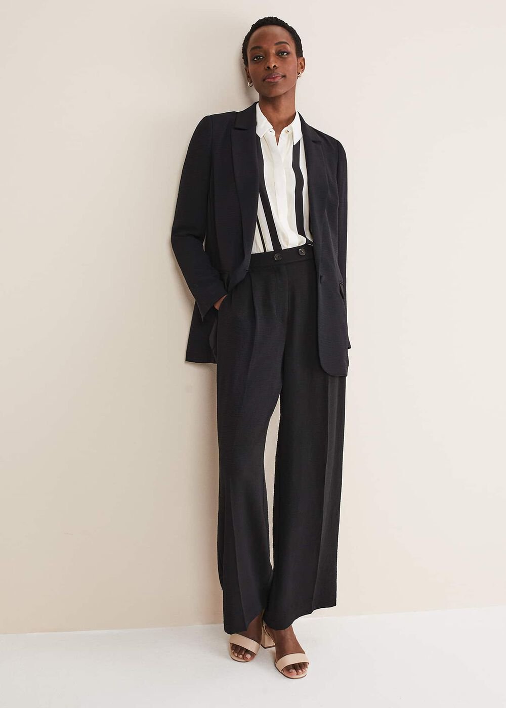 Opal Wide Leg Trousers - Black
