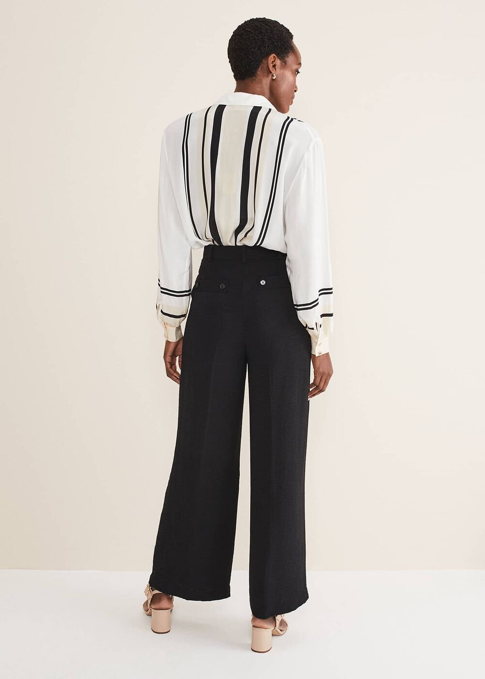 Opal Wide Leg Trousers - Black