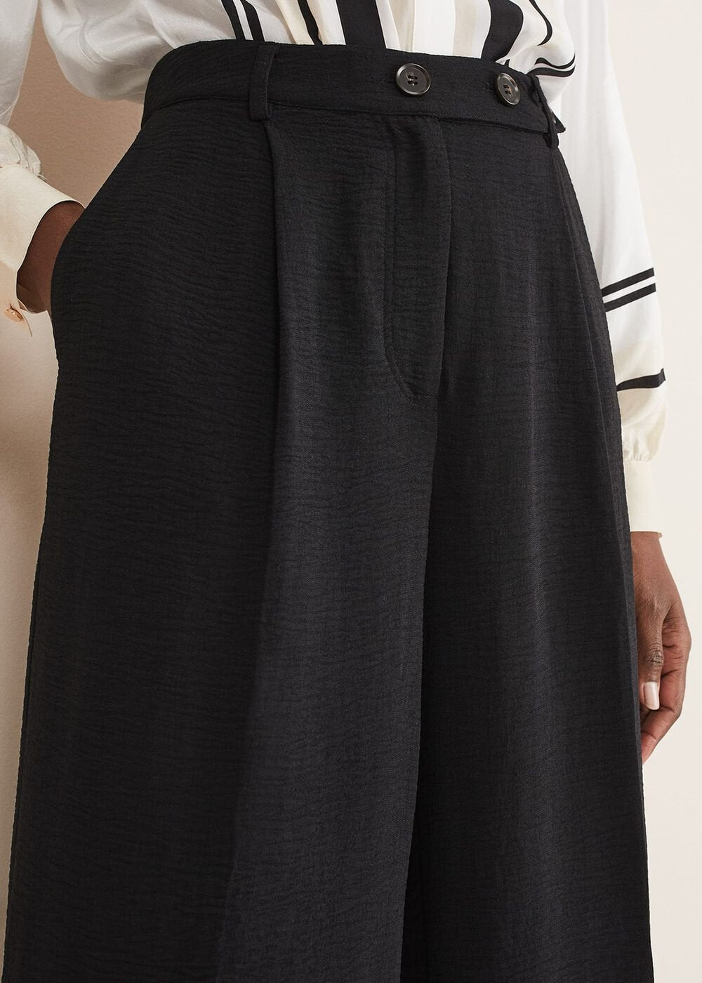 Opal Wide Leg Trousers - Black