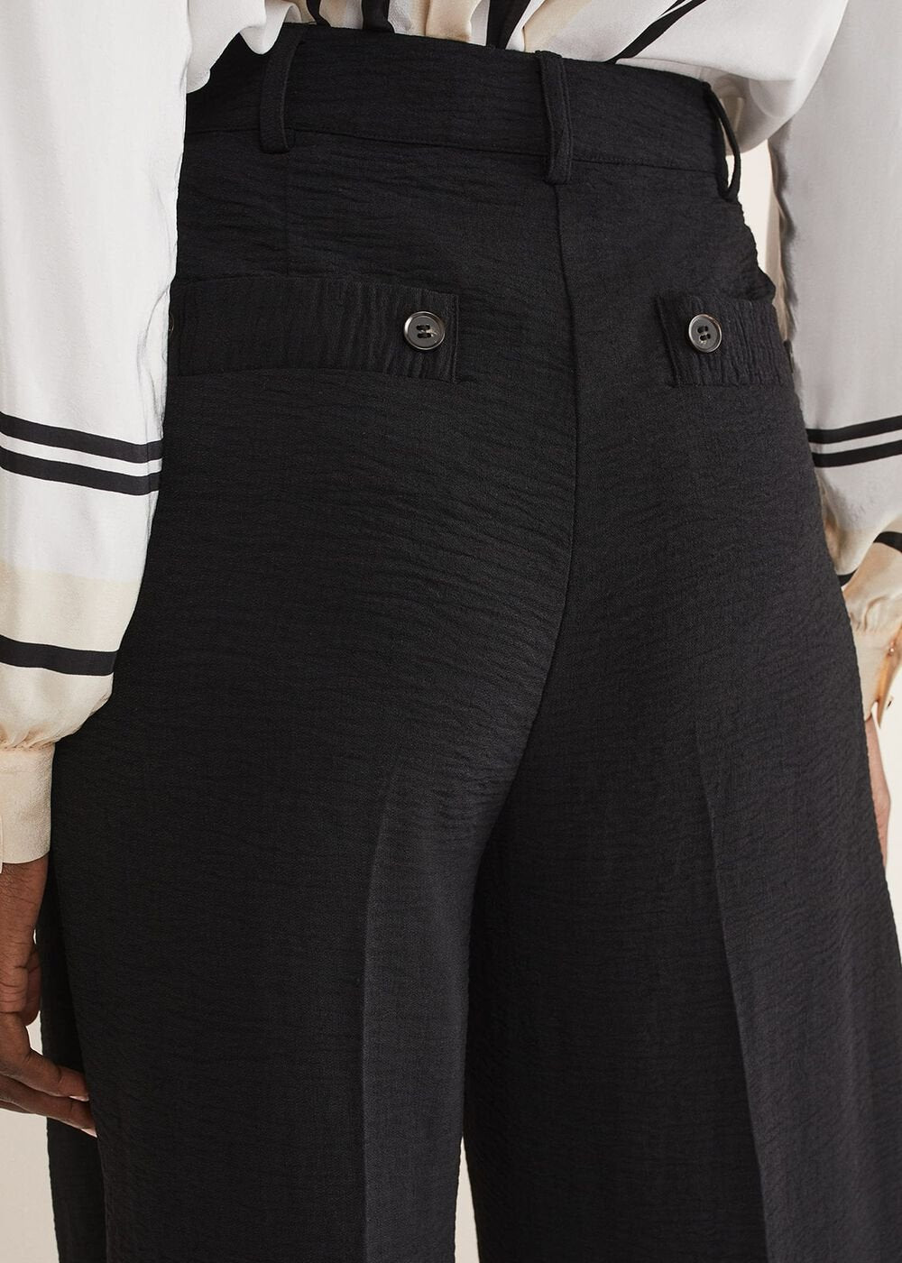 Opal Wide Leg Trousers - Black