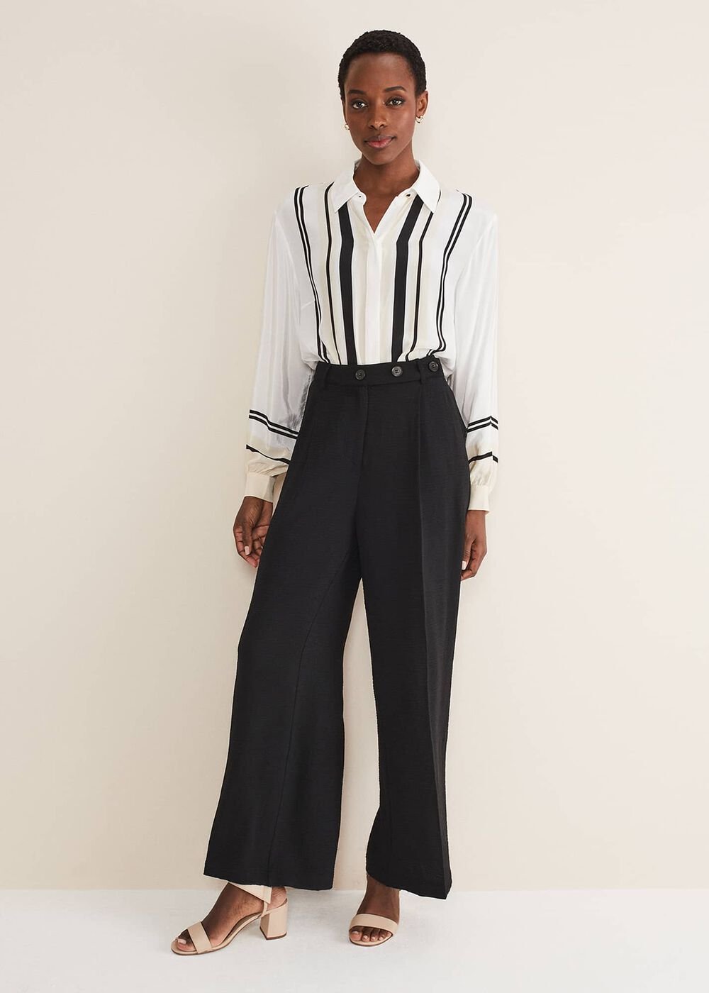 Opal Wide Leg Trousers - Black