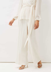 Florentine Wide Leg Trousers - Buttermilk