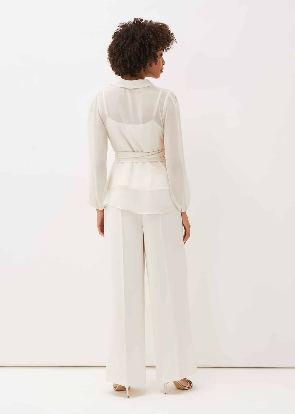 Florentine Wide Leg Trousers - Buttermilk