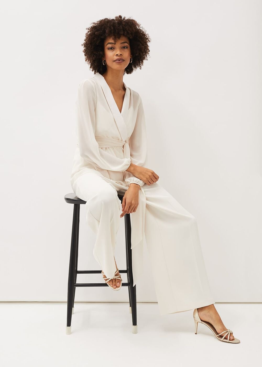 Florentine Wide Leg Trousers - Buttermilk