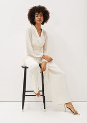 Florentine Wide Leg Trousers - Buttermilk