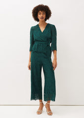 Aliza Lace Co-Ord Trousers - Pine