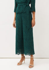 Aliza Lace Co-Ord Trousers - Pine
