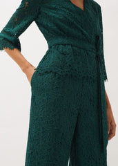 Aliza Lace Co-Ord Trousers - Pine