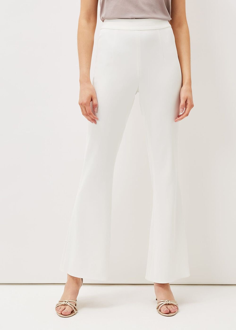 Solange Flared Suit Trousers - Ivory