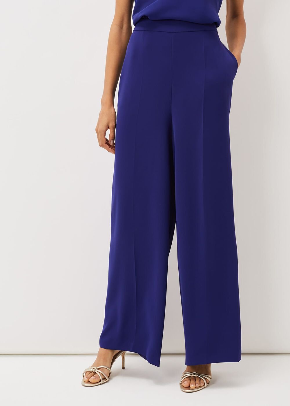 Avril Wide Leg Co-Ord Trousers - Violet