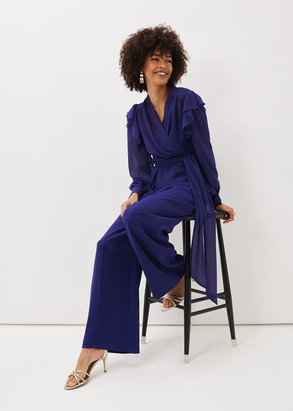 Avril Wide Leg Co-Ord Trousers - Violet