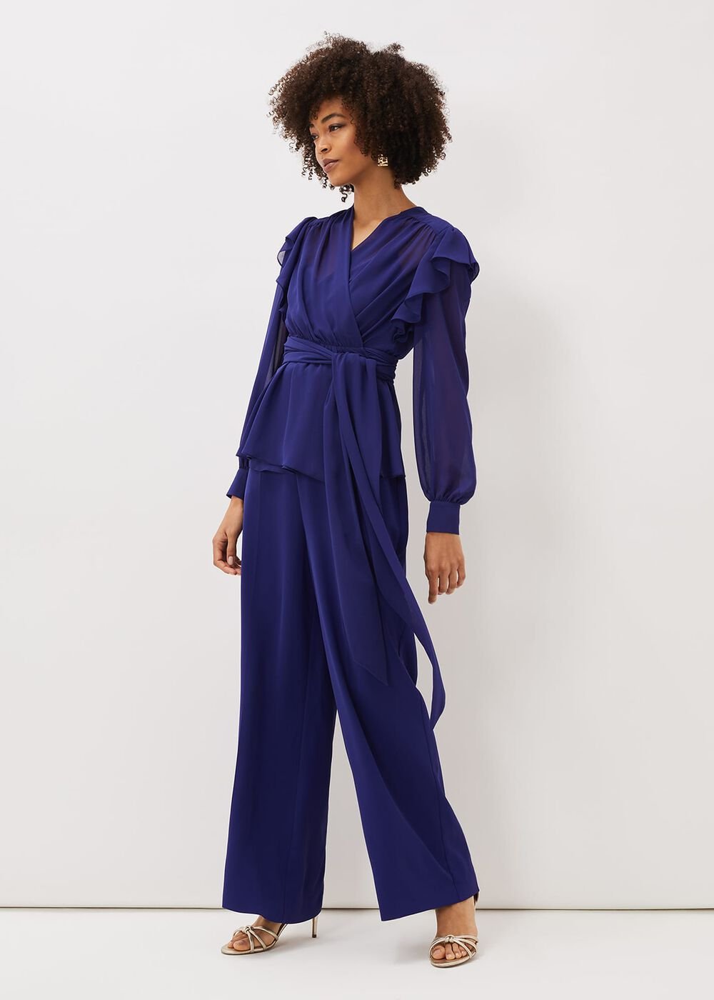 Avril Wide Leg Co-Ord Trousers - Violet