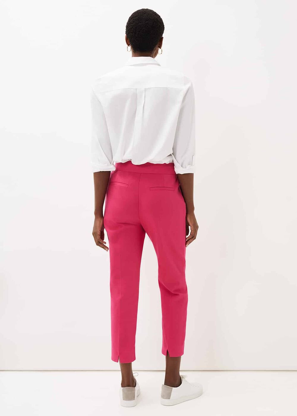 Julianna Cropped Tapered Trouser - Pink