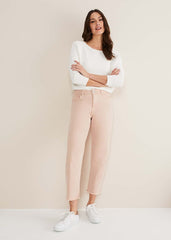 Petra Raw Hem Straight Leg Jean - Pink