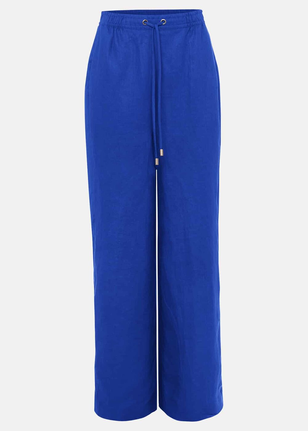 Lolita Blue Linen Wide Leg Trousers - Cobalt