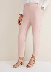 Ulrica Straight Leg Trousers - Pale Pink