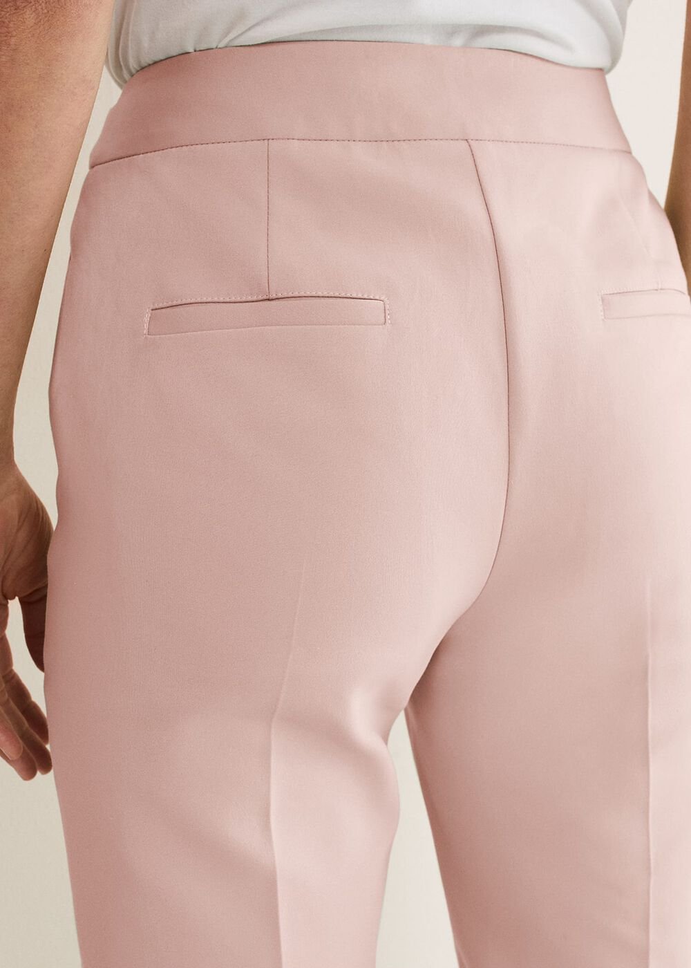Ulrica Straight Leg Trousers - Pale Pink