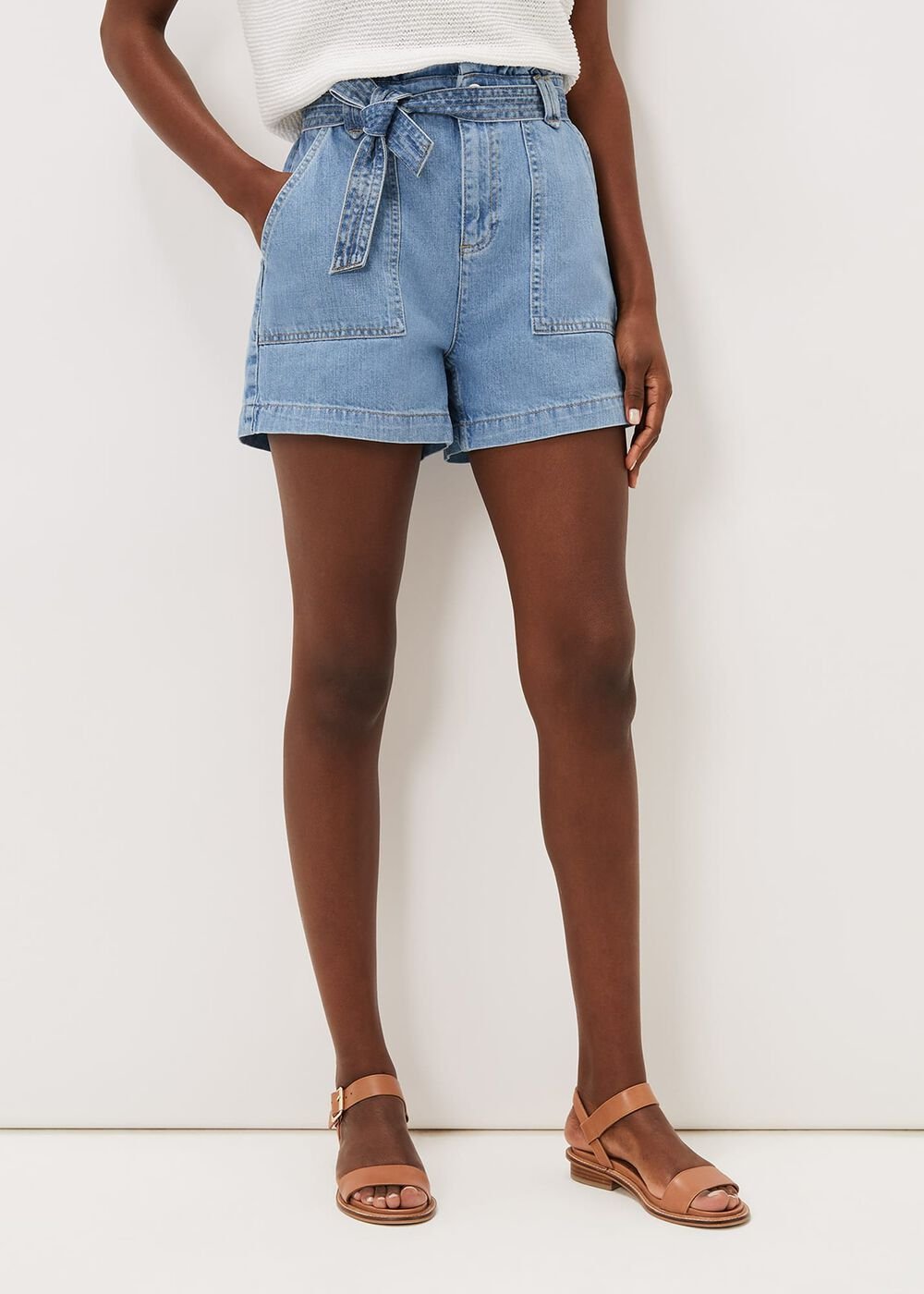Pollie Denim Cargo Short - Denim