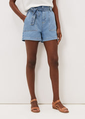 Pollie Denim Cargo Short - Denim