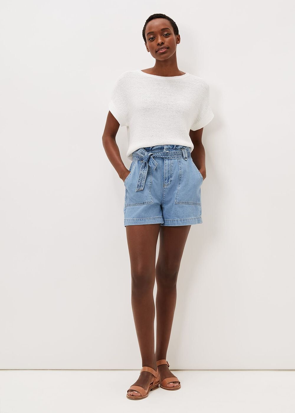Pollie Denim Cargo Short - Denim