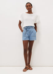 Pollie Denim Cargo Short - Denim