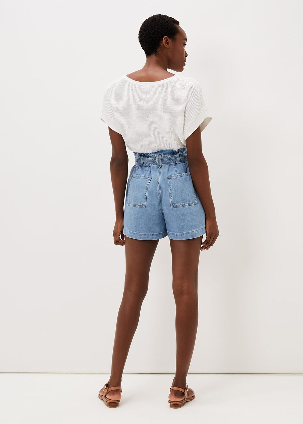 Pollie Denim Cargo Short - Denim